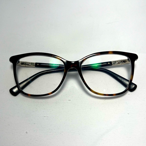 Longchamp Paris Classic Square Brown Tortoise Eyeglasses with Case - Frames Only - Picture 1 of 13